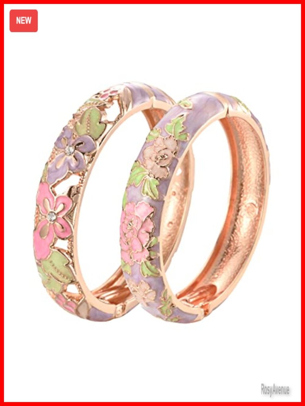 Cloisonne Enamel Butterfly Cuff Bracelet Spring Hinged Bangle Gift